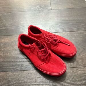 Polo Ralph Lauren Men’s 7 Faxon II Triple Red Canvas Sneakers Shoes